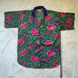 Victoria’s Secret Vintage 90’s Floral Oversized Button Down Shirt Size Small